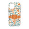 Orange & Blue Leafy Swirls iPhone 13 Mini Tough Case - Back