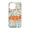 Orange & Blue Leafy Swirls iPhone 13 Pro Case - Back