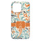 Orange & Blue Leafy Swirls iPhone 13 Pro Max Case - Back