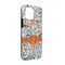 Orange & Blue Leafy Swirls iPhone 13 Pro Tough Case -  Angle
