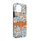 Orange & Blue Leafy Swirls iPhone 13 Tough Case - Angle