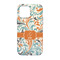 Orange & Blue Leafy Swirls iPhone 13 Tough Case - Back