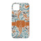 Orange & Blue Leafy Swirls iPhone 14 Case - Back
