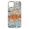 Orange & Blue Leafy Swirls iPhone 14 Plus Case - Back