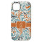Orange & Blue Leafy Swirls iPhone 14 Plus Tough Case - Back