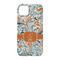 Orange & Blue Leafy Swirls iPhone 14 Pro Case - Back