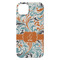 Orange & Blue Leafy Swirls iPhone 14 Pro Max Case - Back