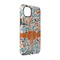 Orange & Blue Leafy Swirls iPhone 14 Tough Case - Angle