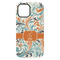 Orange & Blue Leafy Swirls iPhone 15 Plus Tough Case - Back
