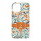 Orange & Blue Leafy Swirls iPhone 15 Pro Case - Back