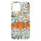 Orange & Blue Leafy Swirls iPhone 15 Pro Max Case - Back