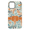 Orange & Blue Leafy Swirls iPhone 15 Pro Max Tough Case - Back