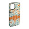 Orange & Blue Leafy Swirls iPhone 15 Pro Tough Case - Angle
