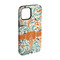 Orange & Blue Leafy Swirls iPhone Case - Rubber Lined - iPhone 15 (Personalized)