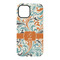 Orange & Blue Leafy Swirls iPhone 15 Tough Case - Back