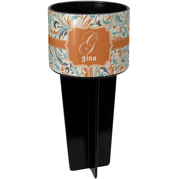 Orange & Blue Leafy Swirls spiker_black_apvl