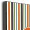 Orange & Blue Stripes 11x14 Wood Print - Closeup