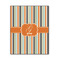 Orange & Blue Stripes 11x14 Wood Print - Front View