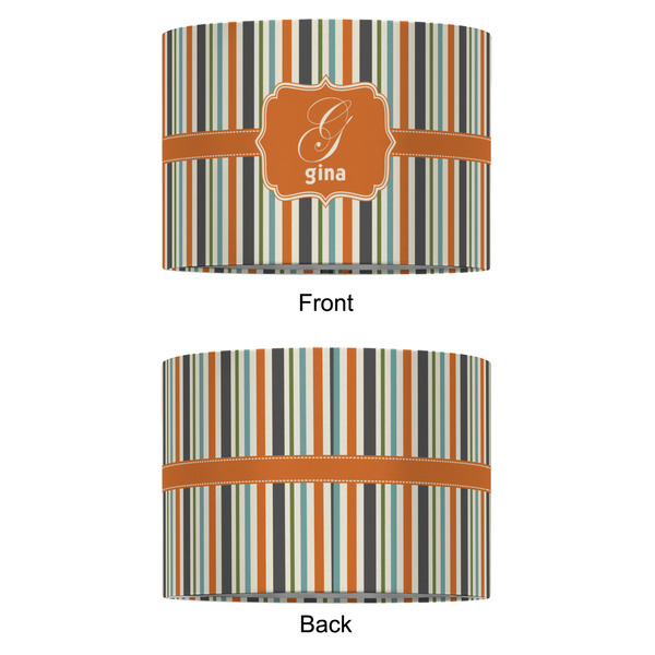 Orange & Blue Stripes 12" Drum Lampshade - APPROVAL (Fabric)