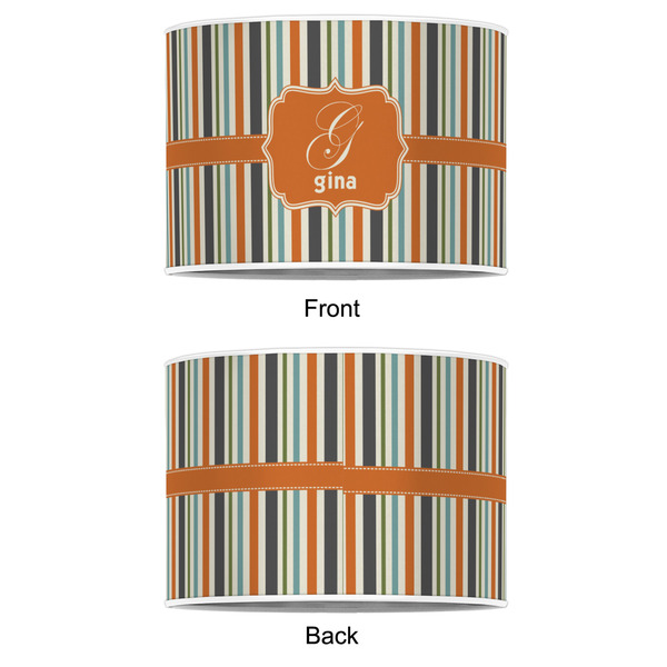 Orange & Blue Stripes 12" Drum Lampshade - APPROVAL (Poly Film)