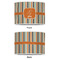 Orange & Blue Stripes 12" Drum Lampshade - APPROVAL (Poly Film)