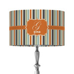 Orange & Blue Stripes 12" Drum Lamp Shade - Fabric (Personalized)