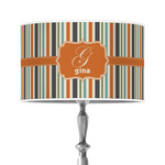 Orange & Blue Stripes 12" Drum Lamp Shade - Poly-film (Personalized)