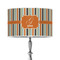 Orange & Blue Stripes 12" Drum Lampshade - ON STAND (Poly Film)