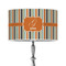Orange & Blue Stripes 12" Drum Lamp Shade - Poly-film (Personalized)