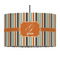 Orange & Blue Stripes 12" Drum Lampshade - PENDANT (Fabric)