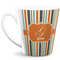 Orange & Blue Stripes 12 Oz Latte Mug - Front Full