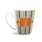 Orange & Blue Stripes 12 Oz Latte Mug - Front