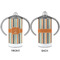 Orange & Blue Stripes 12 oz Stainless Steel Sippy Cups - APPROVAL