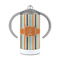 Orange & Blue Stripes 12 oz Stainless Steel Sippy Cups - FRONT