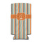Orange & Blue Stripes Can Cooler (tall 12 oz) (Personalized)