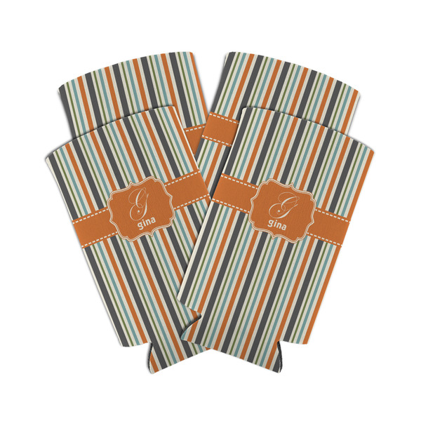Orange & Blue Stripes 12oz Tall Can Sleeve - Set of 4 - MAIN