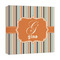 Orange & Blue Stripes 12x12 - Canvas Print - Angled View