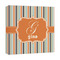 Orange & Blue Stripes Canvas Print - 12x12 (Personalized)