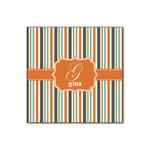 Orange & Blue Stripes Wood Print - 12x12 (Personalized)