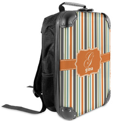 Orange & Blue Stripes Kids Hard Shell Backpack (Personalized)
