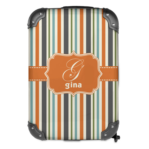 Orange & Blue Stripes 13" Hard Shell Backpacks - FRONT