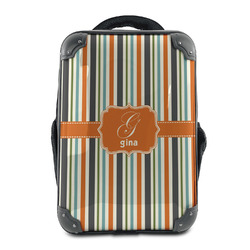 Orange & Blue Stripes 15" Hard Shell Backpack (Personalized)