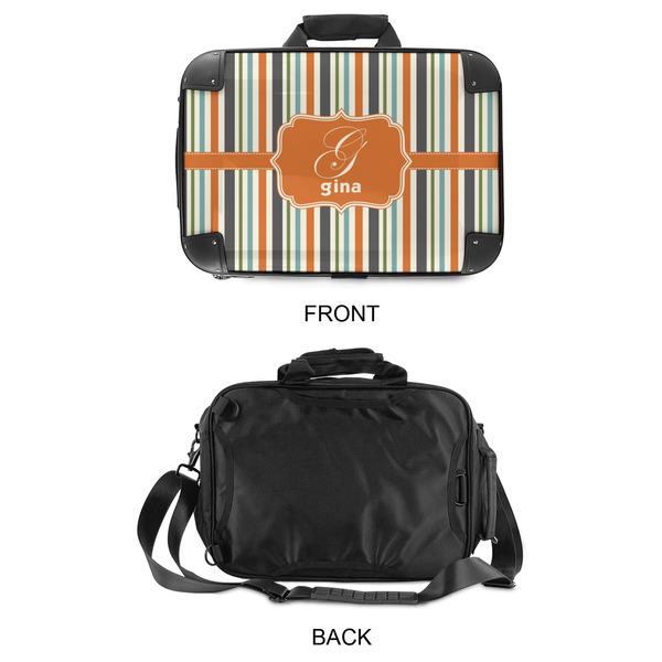 Orange & Blue Stripes 15" Hard Shell Briefcase - APPROVAL