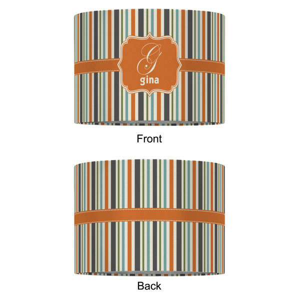 Orange & Blue Stripes 16" Drum Lampshade - APPROVAL (Fabric)