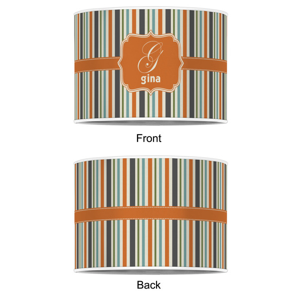 Orange & Blue Stripes 16" Drum Lampshade - APPROVAL (Poly Film)