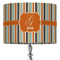 Orange & Blue Stripes 16" Drum Lampshade - ON STAND (Fabric)