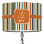 Orange & Blue Stripes Drum Lamp Shade (Personalized)