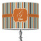 Orange & Blue Stripes 16" Drum Lampshade - ON STAND (Poly Film)