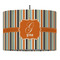 Orange & Blue Stripes 16" Drum Lampshade - PENDANT (Fabric)
