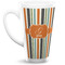 Orange & Blue Stripes 16 Oz Latte Mug - Front
